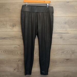 Est 1946 Pull On Black Shiny Leggings Women's Size Large